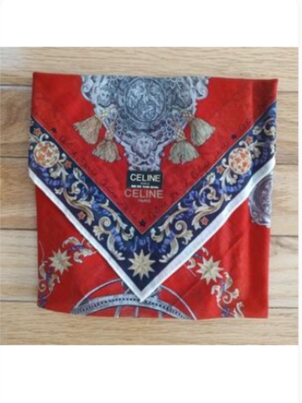 NEW Celine small scarf neckerchief NWT COA